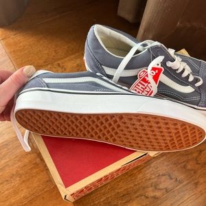 New In Box Blue/Grey Old School Vans